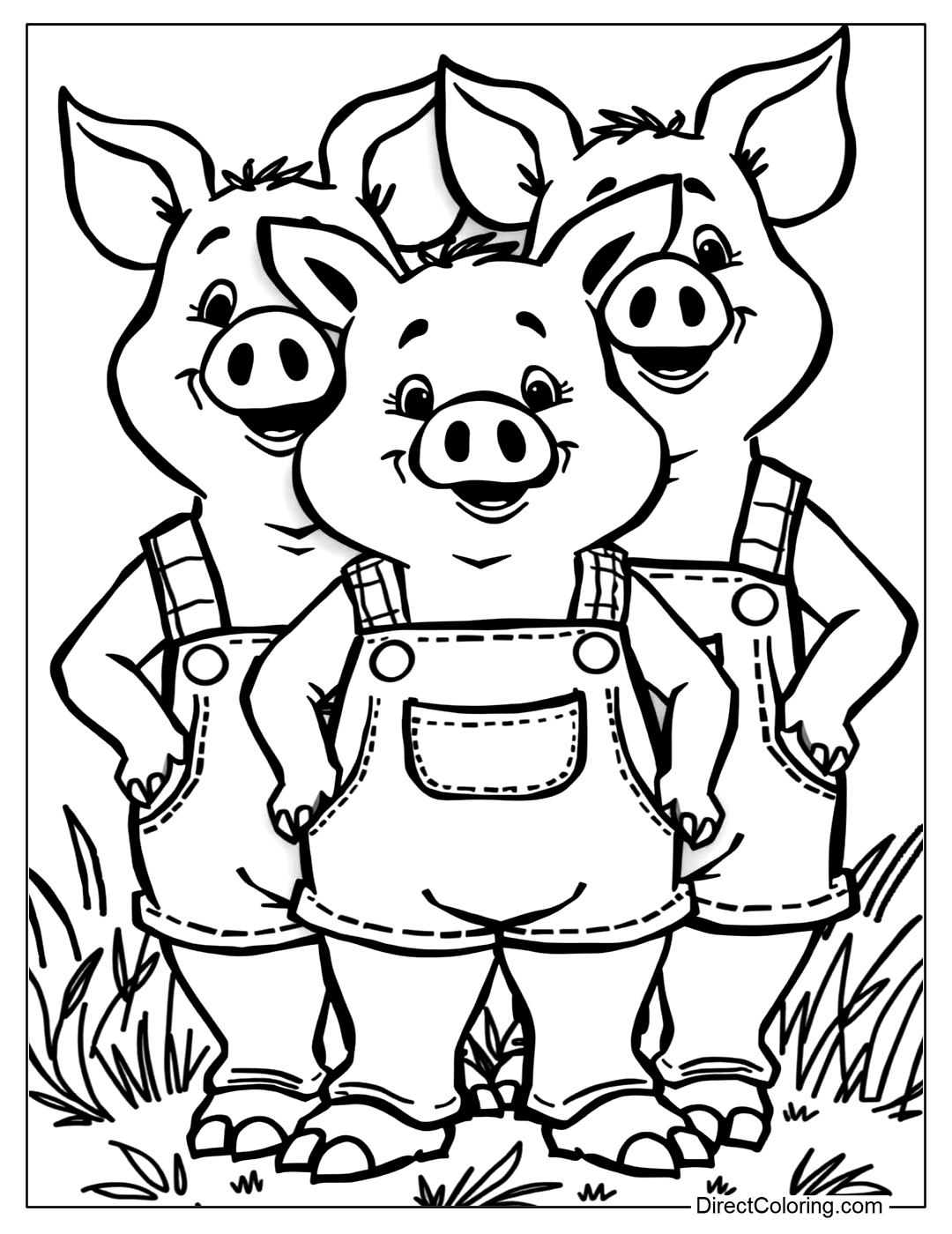 Three Little Pigs Coloring Page
